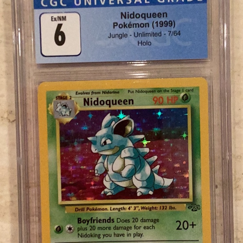 Nidoqueen 1999 Pokemon Holo 7/64 Jungle CGC 6 Graded Card - Picture 5 of 8